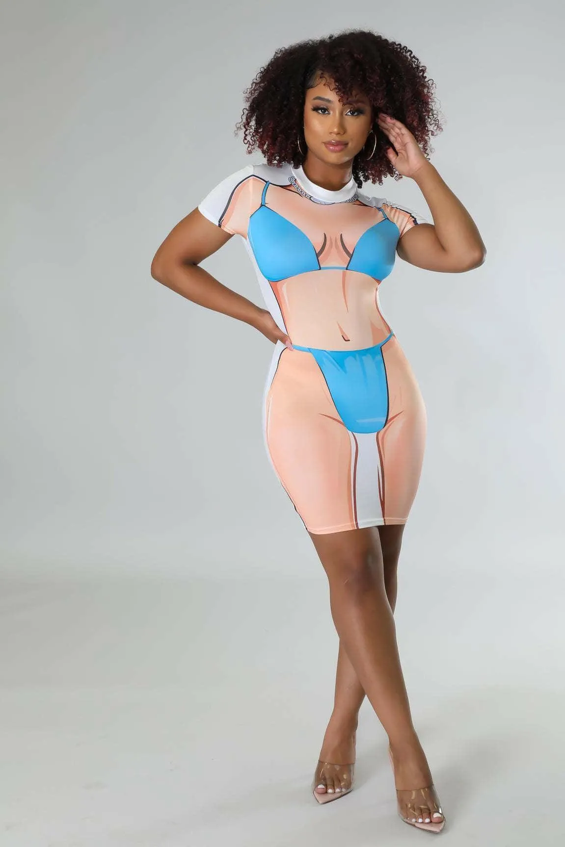 Sasha printing underwear outer wear dress-FINAL SALE