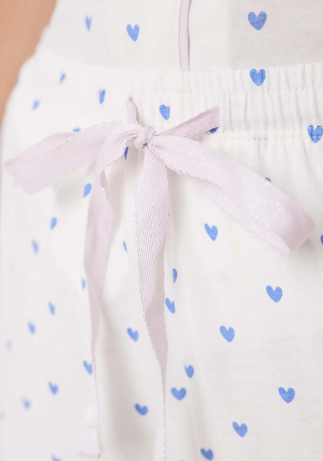 Short Sleeves Masculine Pyjama Set - White