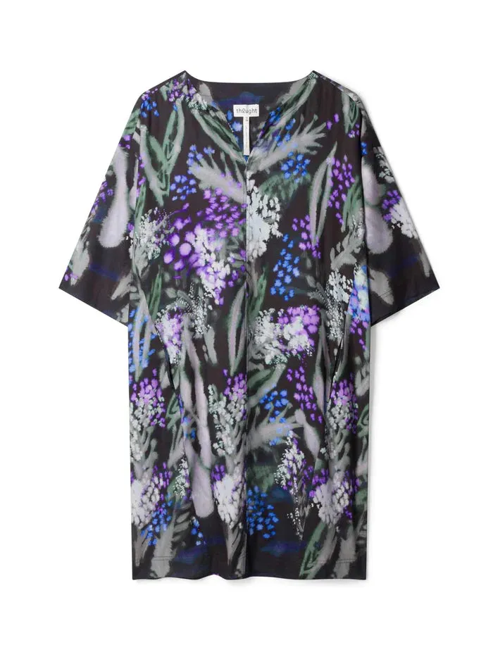 Thought Sylva Tencel™ Crepe Shift Dress Black