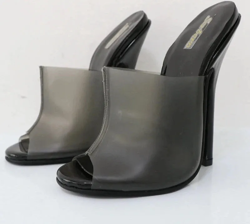 Translucent Round Toe High Heels Shoes