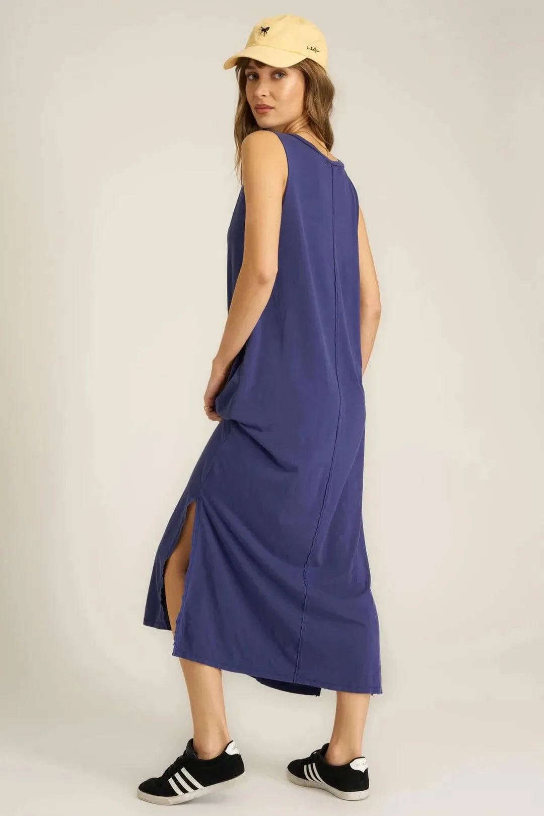 Ventura Notch Neck Dress by Project Social T | Rich Indigo