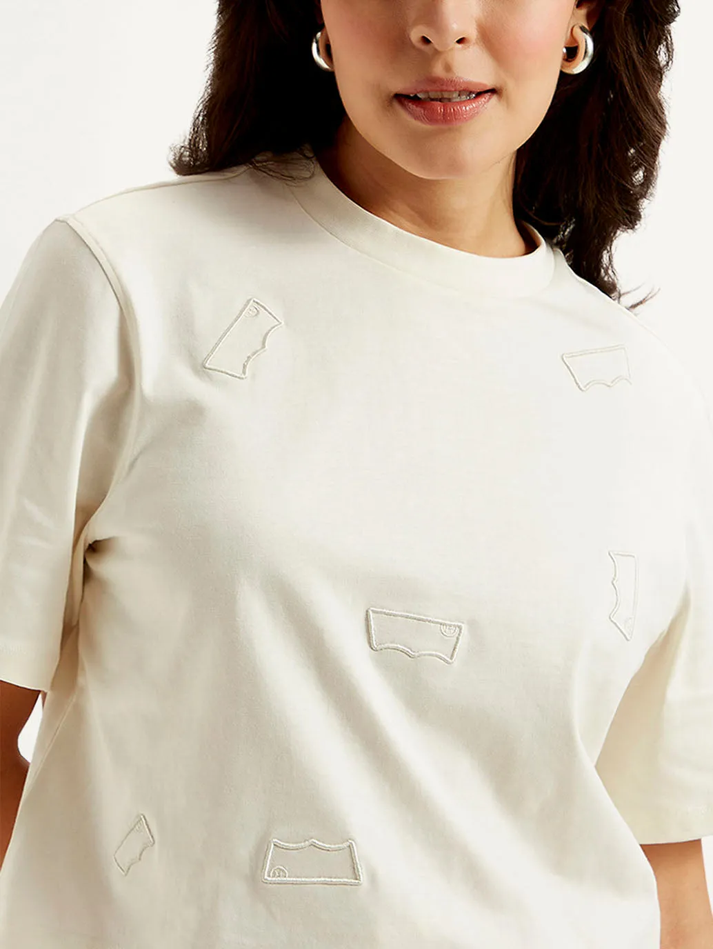 Women's Brand Logo Boxy T-shirt