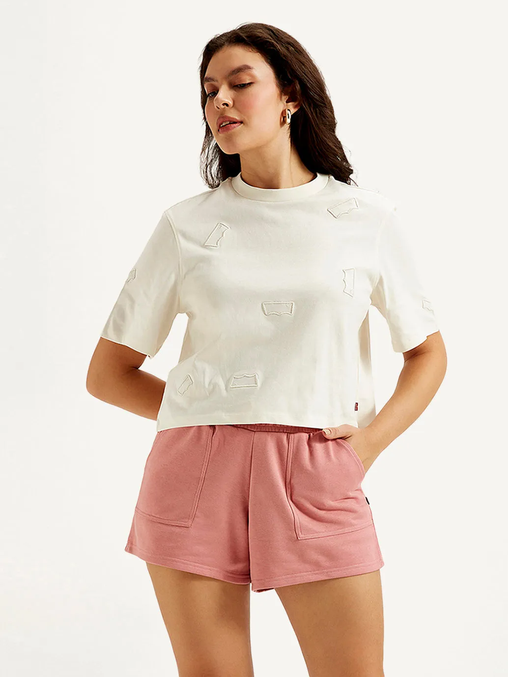 Women's Brand Logo Boxy T-shirt