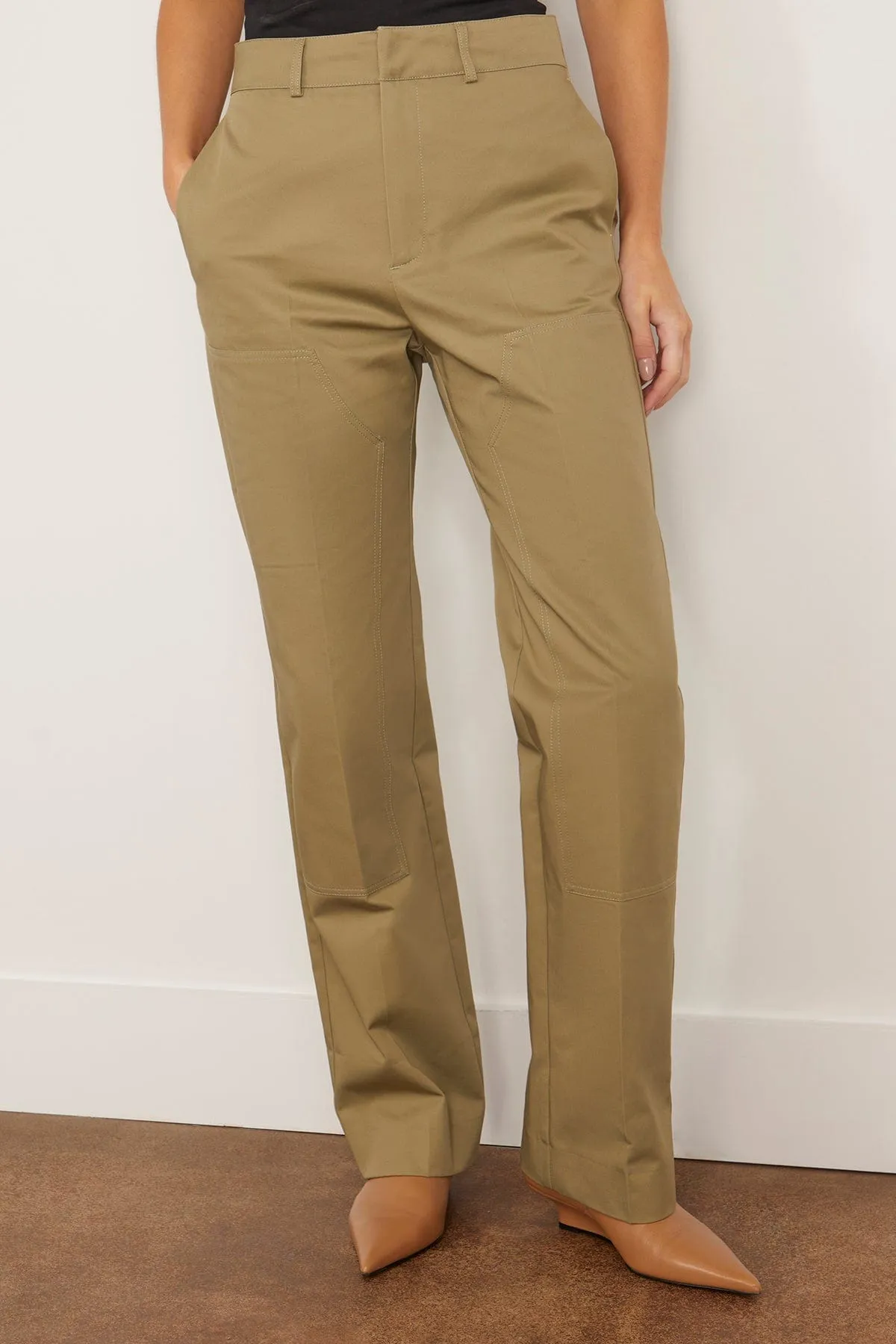 Worker Organic Cotton Trouser in Lime
