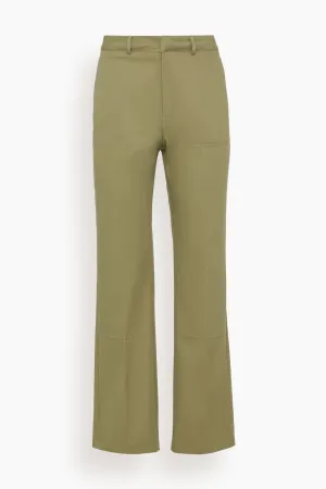 Worker Organic Cotton Trouser in Lime