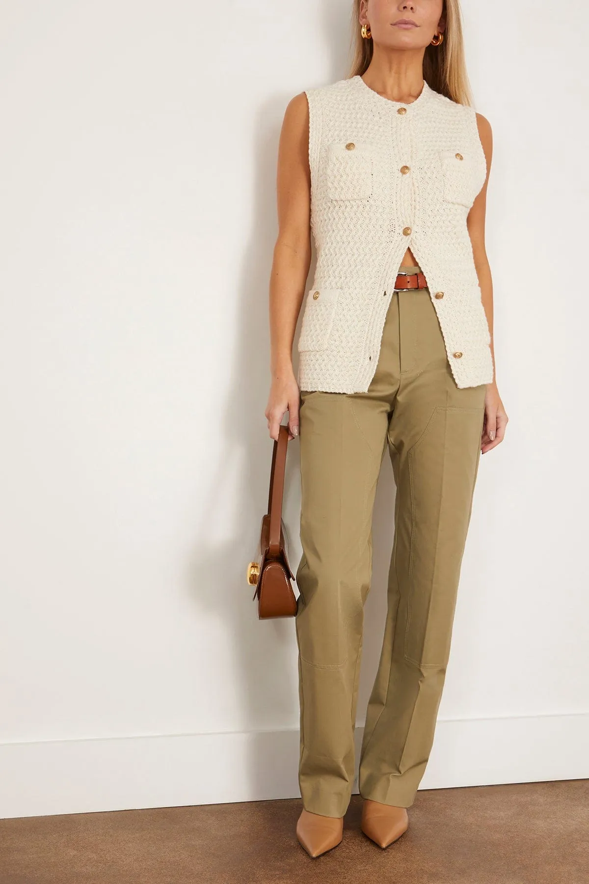 Worker Organic Cotton Trouser in Lime